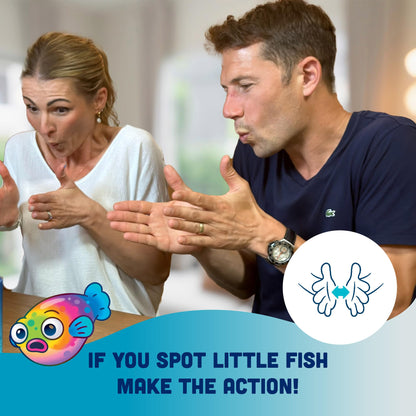Big Fish Little Fish Game | Fast Fun Family Card Game Of Quick Reactions! | For Kids, Teens, and Adults | Ages 7+ | 2-6 players 6