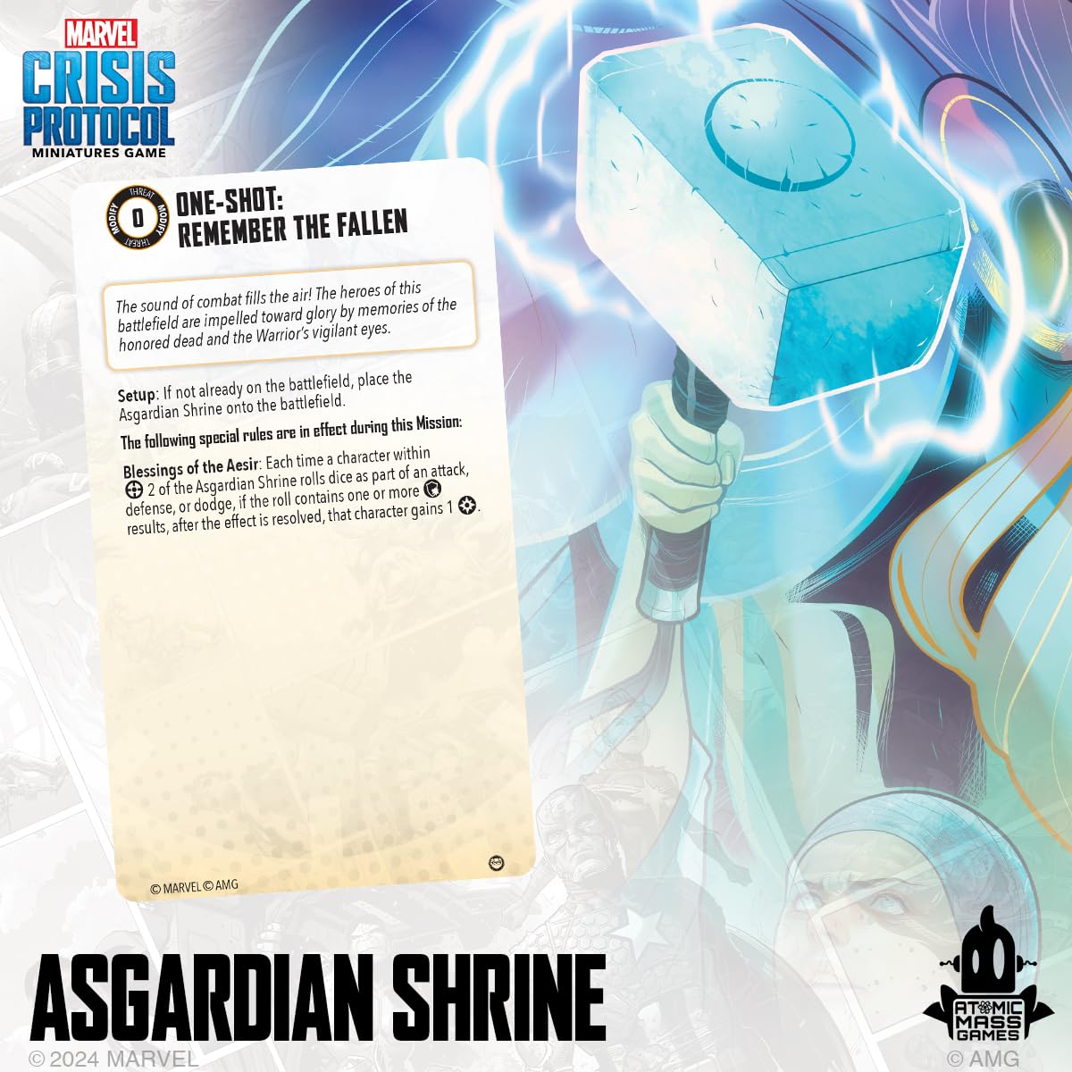 Atomic Mass Games Marvel: Crisis Protocol Asgardian Shrine Terrain Pack - Bring Asgard's Might to Your Tabletop Battles! Tabletop Superhero Game, Ages 14+, 2 Players, 90 Minute Playtime 4