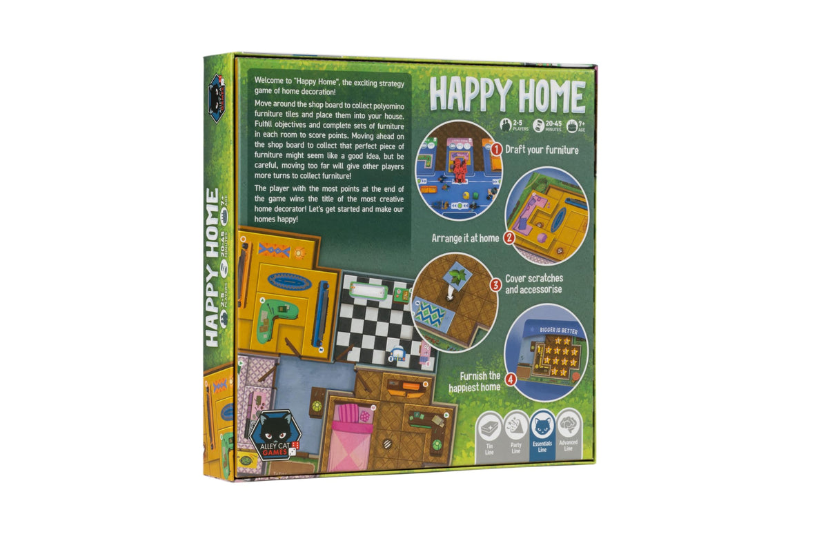 Happy Home by Alley Cat Games, Strategy Board Game, for 2 to 4 Players and Ages 14+ 2