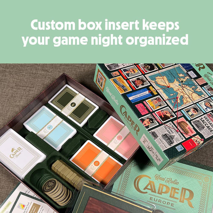 Keymaster Games Caper Europe | Strategic Two-Player Board Game | A Head-to-Head Card Drafting Game of Planning The Perfect Heist in Four Unique International Cities | Ages 10+