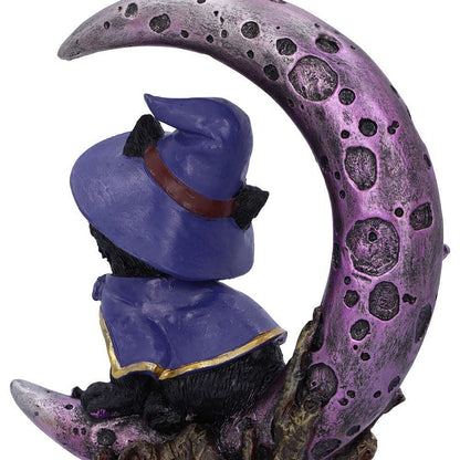 Grimalkin Witches Familiar Black Cat and Crescent Moon Figurine 18.5cm 6