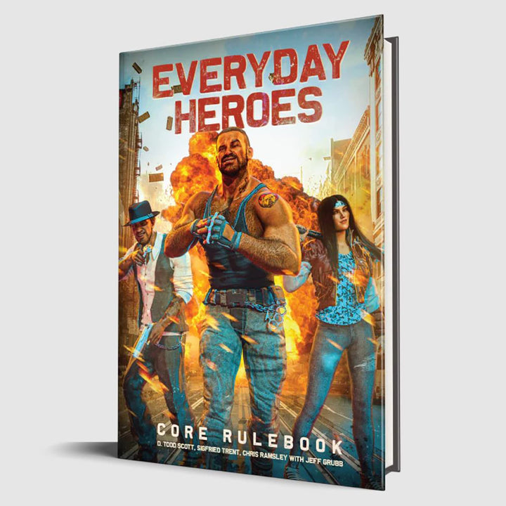 Everyday Heroes: Core Rulebook - The Roleplaying Game, d20, 5e Compatible, 400+ Page Hardcover Book, Create Your Own Action Hero, for Gamemasters & Players, Evil Genius Games,Blue