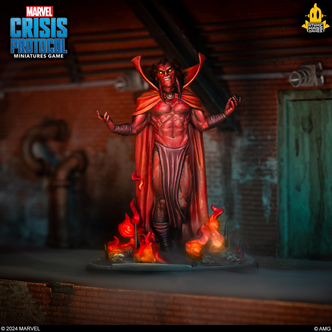 Atomic Mass Games Marvel: Crisis Protocol Mephisto Character Pack - Manipulator of The Battlefield! Tabletop Superhero Game, Ages 14+, 2 Players, 90 Minute Playtime, Made