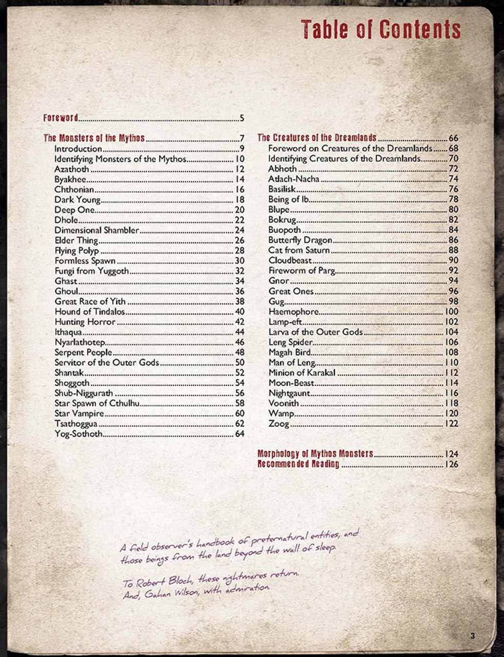 S. Petersen's Field Guide to Lovecraftian Horrors: A Field Observer's Handbook of Preternatural Entities and Beings from Beyond the Wall of Sleep (Call of Cthulhu Roleplaying)