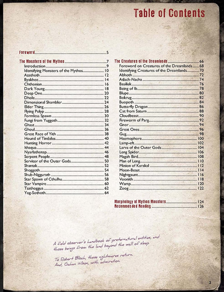 S. Petersen's Field Guide to Lovecraftian Horrors: A Field Observer's Handbook of Preternatural Entities and Beings from Beyond the Wall of Sleep (Call of Cthulhu Roleplaying)