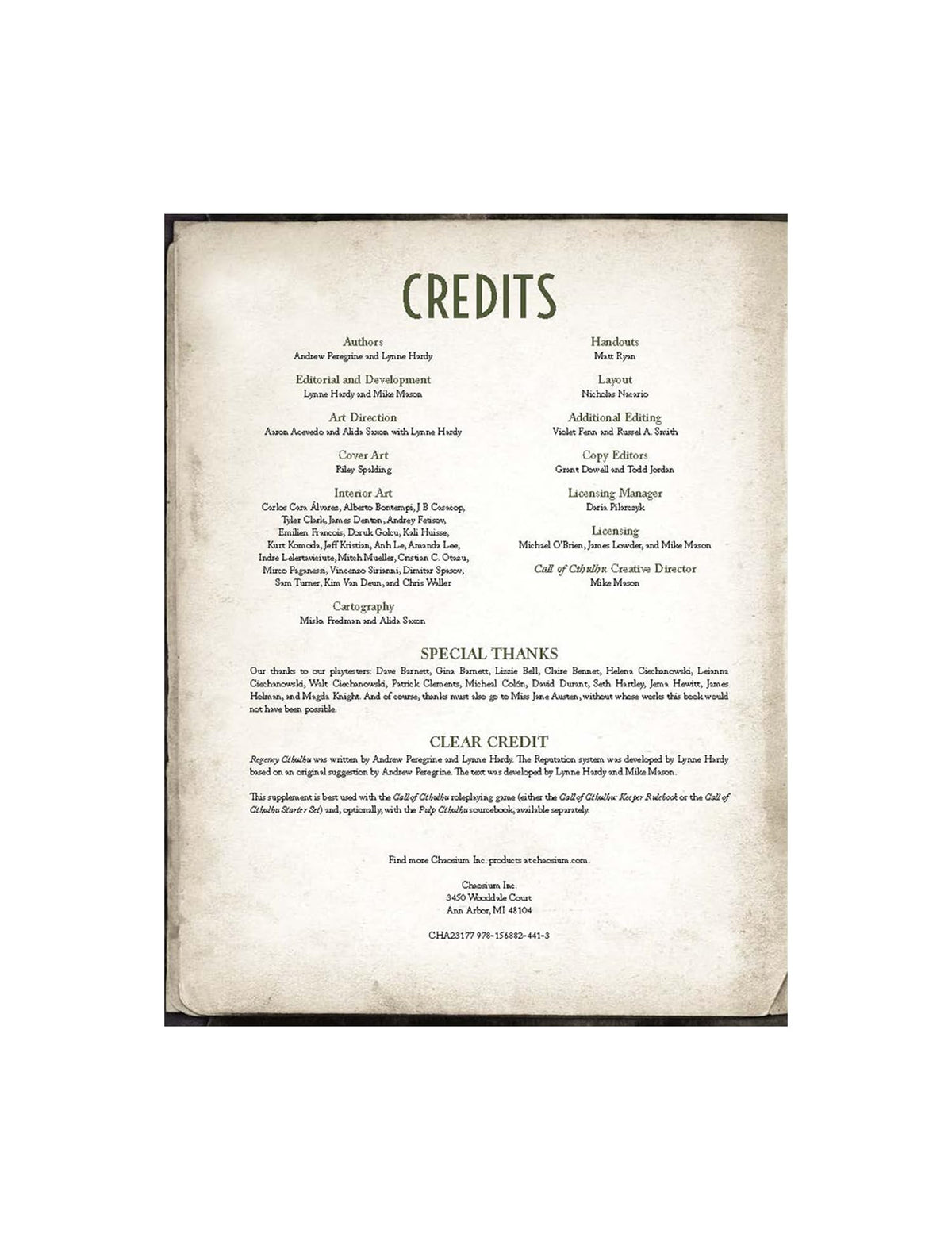 Call of Cthulhu: Regency Cthulhu 2