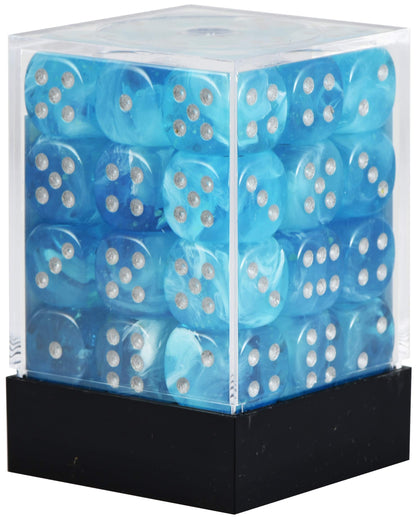 Chessex 27966 Dice, Sky W/Silver, 12 mm 3