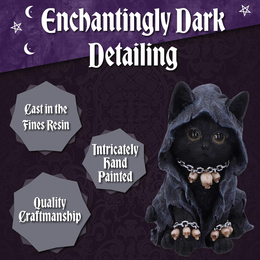 Reapers Feline Cloaked Grim Reaper Cat Figurine 16cm