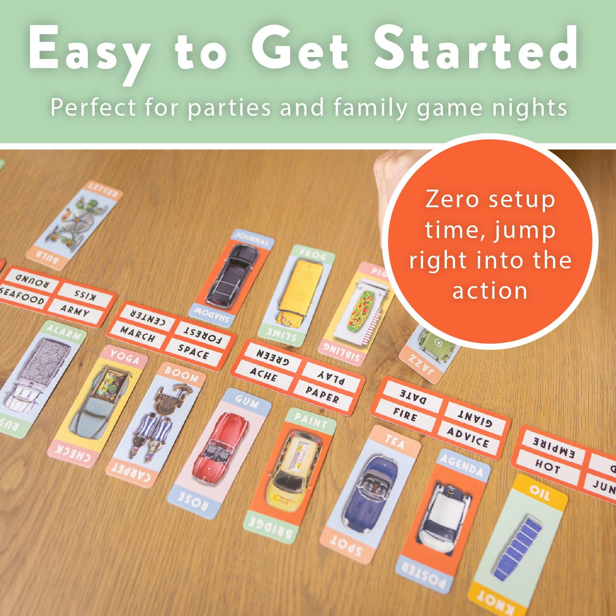 Parkade Board Game - Word Games and Parking Cars - Party Game for Friends and Family Game Night - 5-15 Minutes for 3-13 Players 5