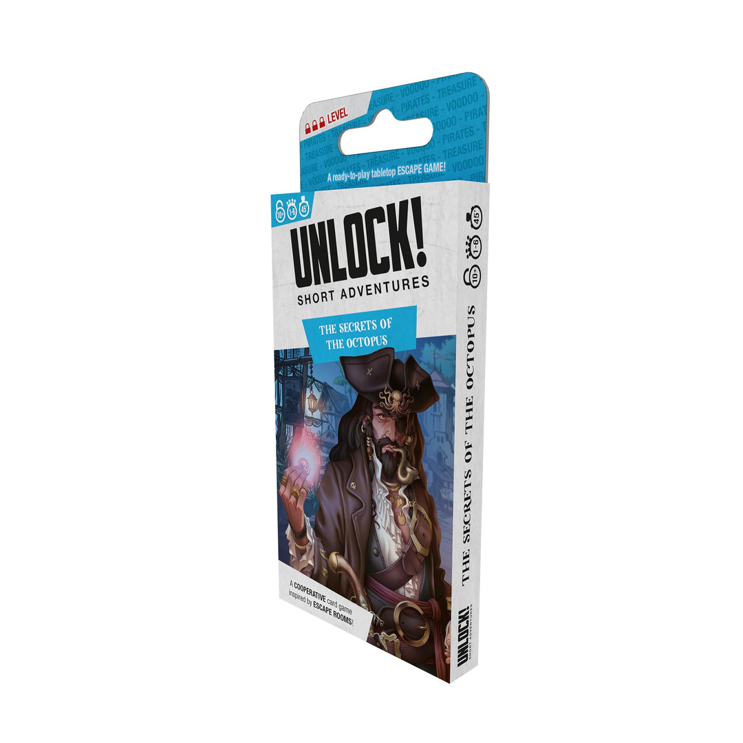 UNLOCK! Short Adventures 6: The Secrets of The Octopus - Immersive Escape Room Card Game for Kids and Adults, Ages 10+, 1-6 Players, 45 Minute Playtime, Made by Space Cowboys