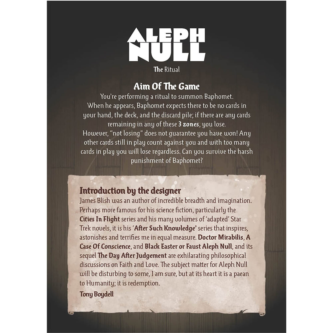 Capstone Games Aleph Null - Capstone Games, Single Player Card Game - Deck Deconstruction, Escalating Tension, Card Combos, & Hell Itself! Ages 14+, 1 Player, 30 Minutes