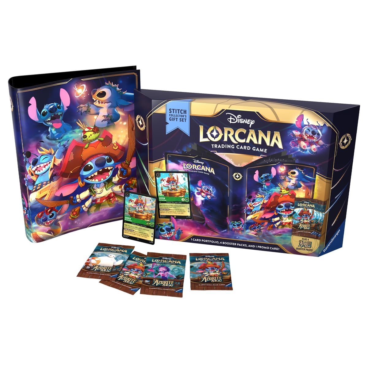 Ravensburger Disney Lorcana TCG: Azurite Sea Stitch Collector's Gift Set | Deluxe Collectible Set with Over 200 Art Pieces | Ultimate Game Experience for Ages 8+ 2