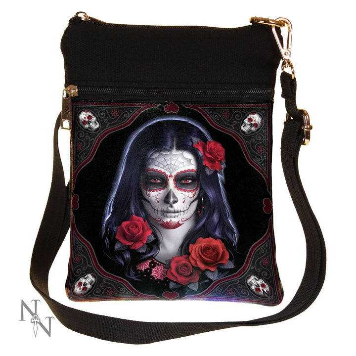 Small Sugar Skull Shoulder Bag by James Ryman 23cm