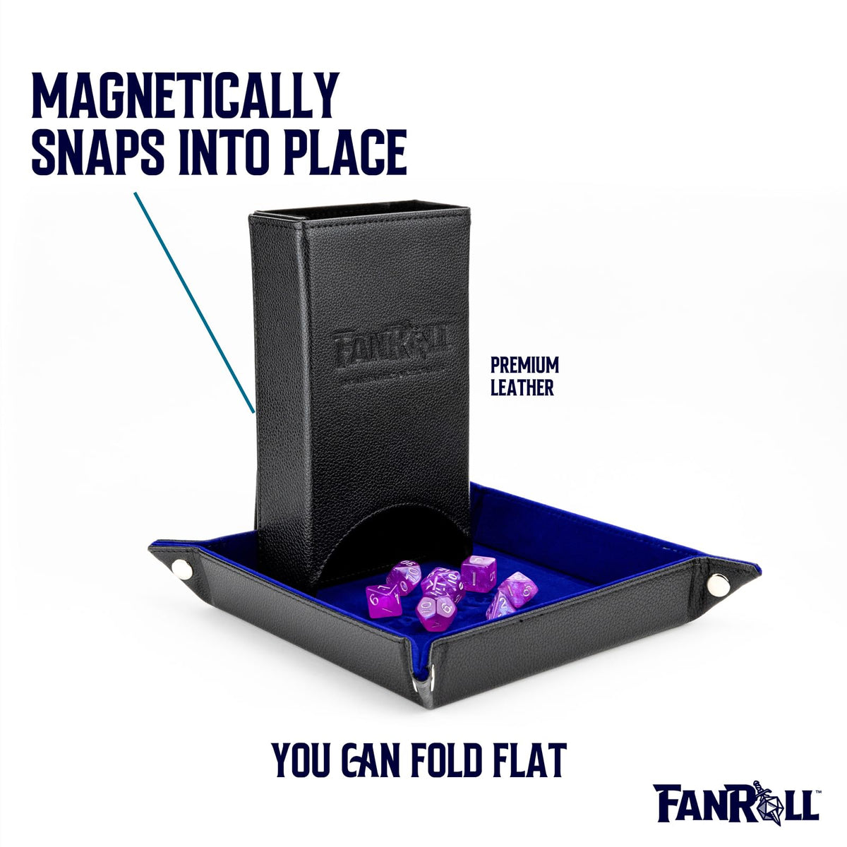 Metallic Dice Games FanRoll Fold Up Dice Tower 3