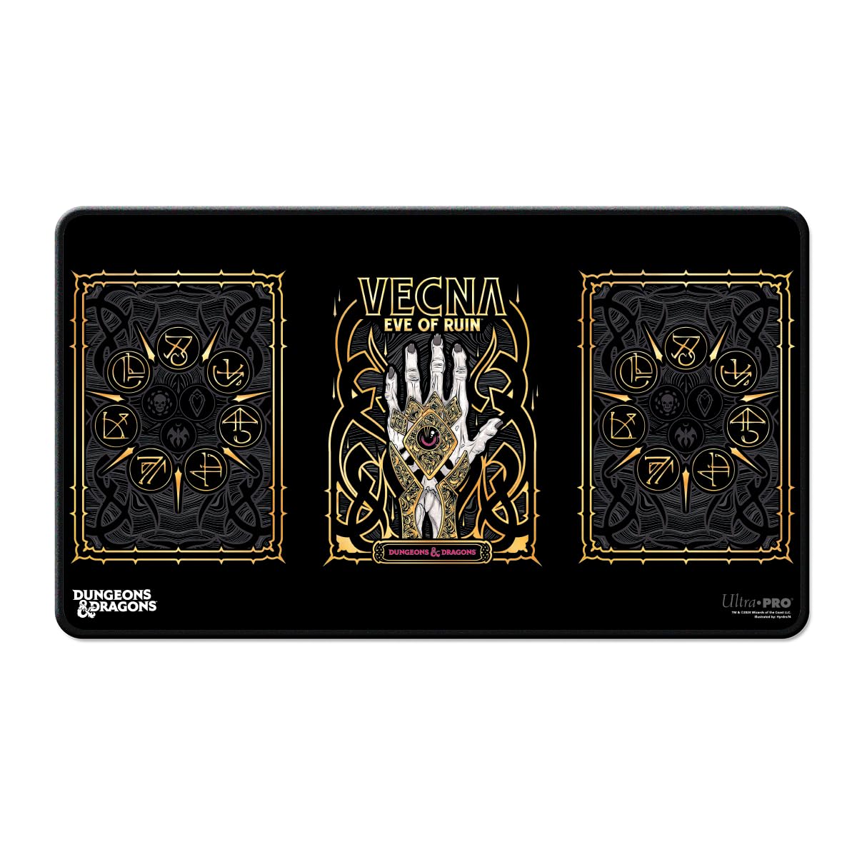 Ultra PRO - Vecna: Eve of Ruin, Black Stitched Playmat for Dungeons & Dragons, RPG Tabletop Fantasy Gaming Decor Playmat Accessory 1