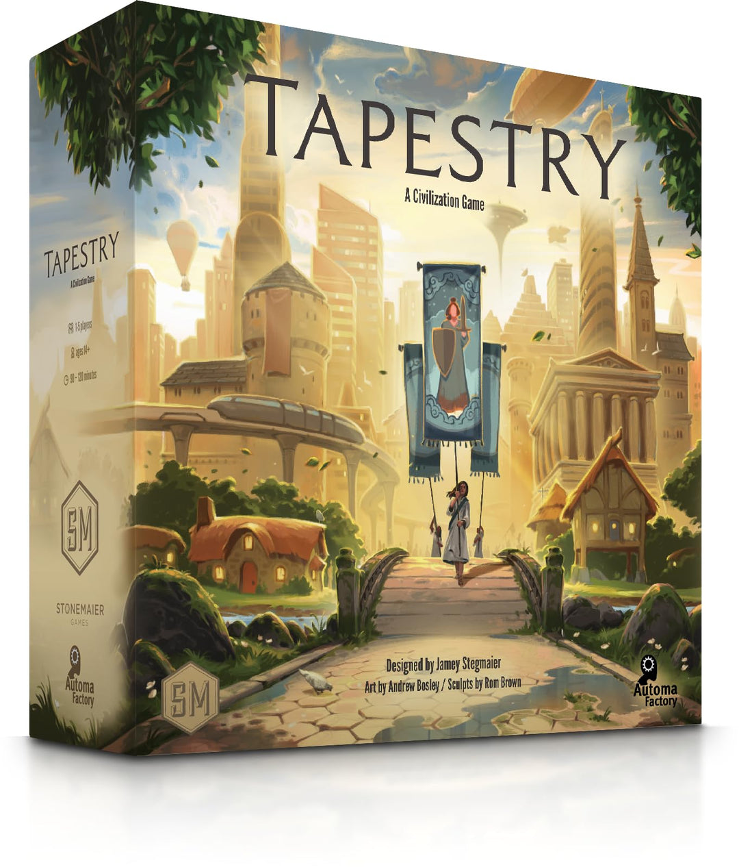 Stonemaier Games: Tapestry (Base Game) | A Civilization Building Board Game | Lead a Unique Civilization to Greatness Through Cultural and Technological Advances | 1-5 Players, 120 Minutes, Ages 14+