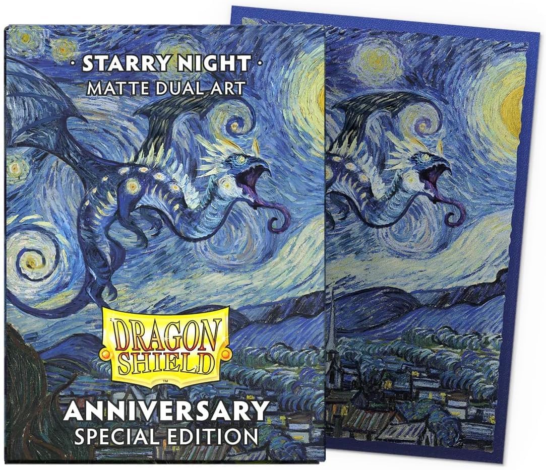 Dragon Shield Sleeves - Special Edition Matte Dual Art: Starry Night - 100CT Matte Dual Card Sleeves - Compatible with Magic The Gathering, Pokémon, and Yugioh TCG & LCG - Top Loader 1