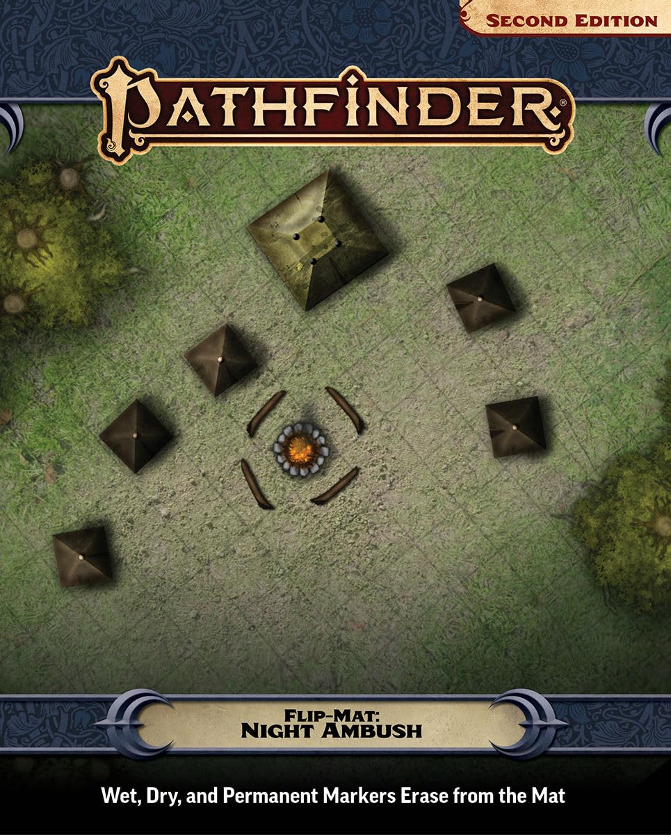 Pathfinder Flip Mat Night Ambush Two Sided Map 1