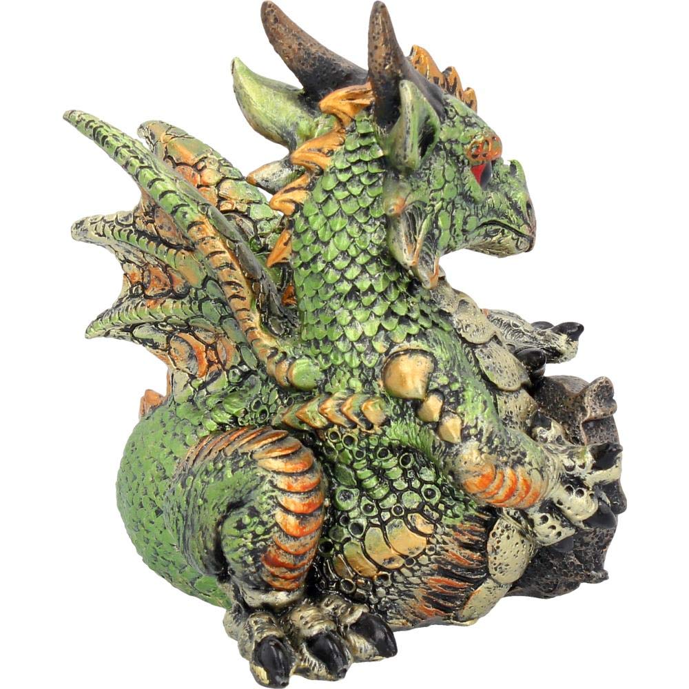 Malachite Metallic Dragon Figurine 13cm