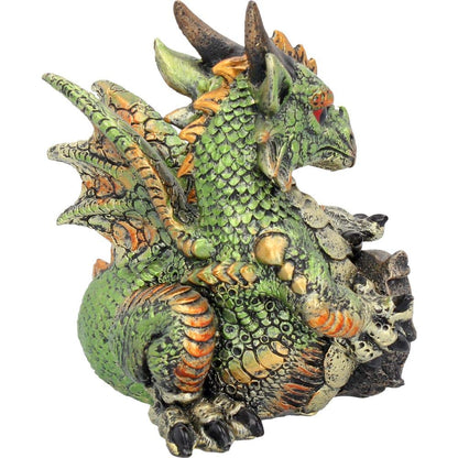 Malachite Metallic Dragon Figurine 13cm 6