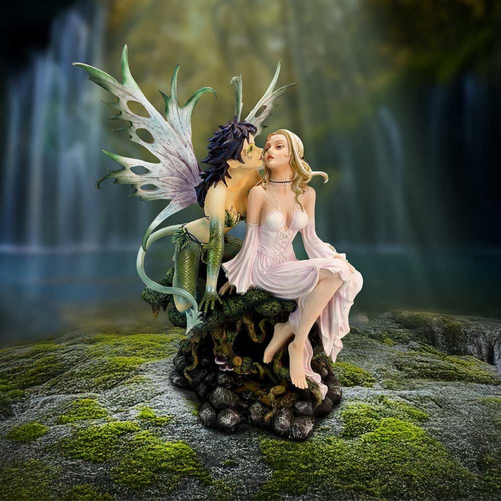 Kiss of Fate Twin Fairy Figurine with Romantic Mythical Theme 7