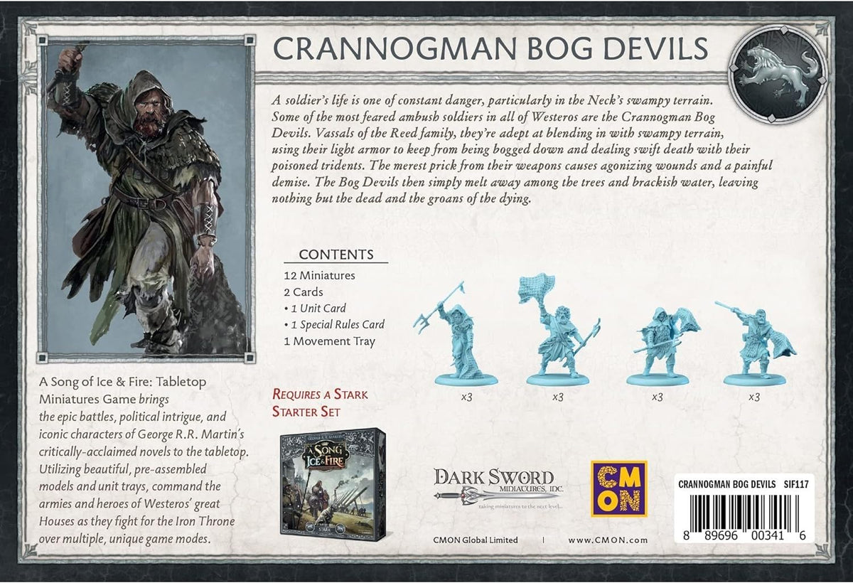 CMON A Song of Ice and Fire Tabletop Miniatures Game Crannogmen Bog Devils Unit Box - Unleash Stealthy and Deadly Fighters! Strategy Game for Adults, Ages 14+, 2+ Players, 45-60 Min Playtime, CMON 4