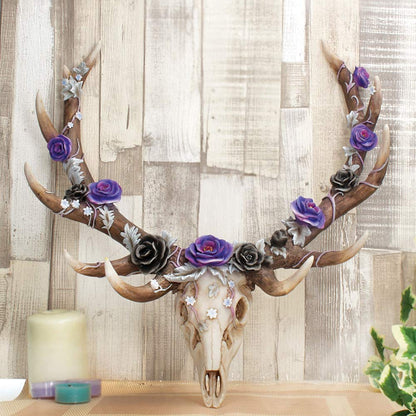 Antlers of Eden Floral Decorated Animal Deer Skull 45cm 3