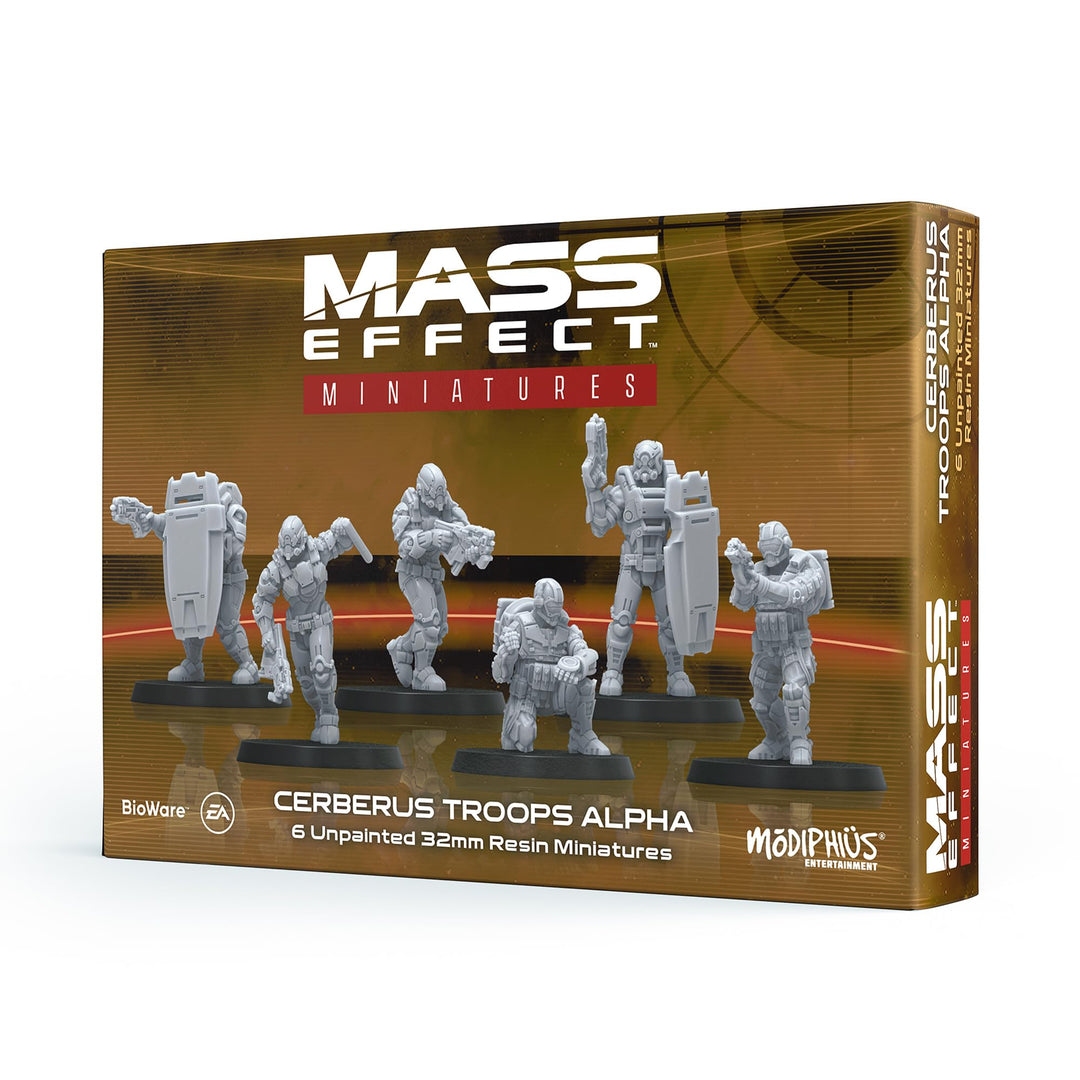 Mass Effect Cerberus Forces Alpha Resin Collectors Miniature Set - Upgrade Your Game with Tabletop Miniatures! Ages 14+, 1-4 Players, 45-90 Min Playtime, Made by Modiphius Entertainment