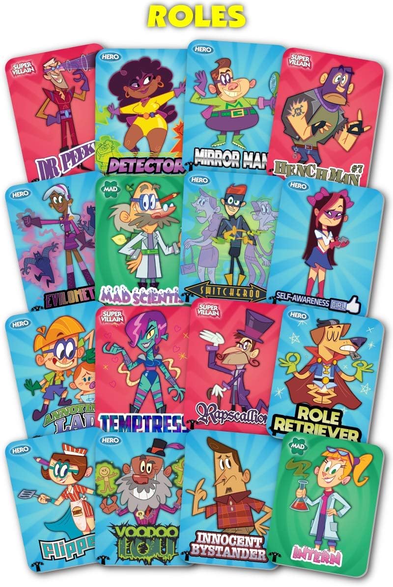 One Night Ultimate Super Villains Social Deduction Card Game