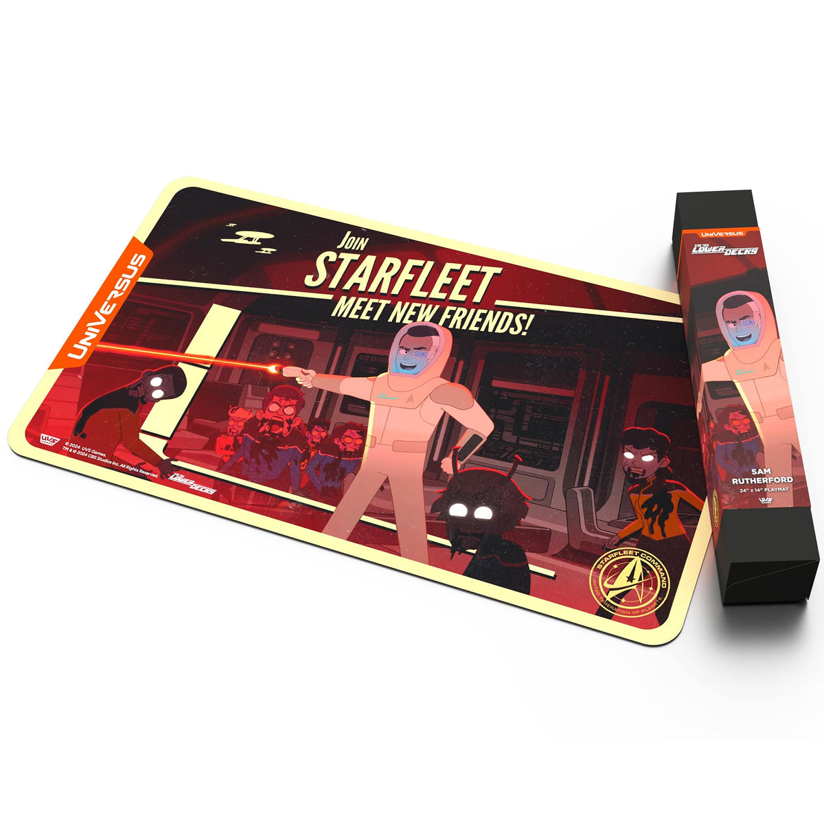 UniVersus: Star Trek: Lower Decks - Sam Rutherford Playmat - 24 x 14 Neoprene Mat, Tabletop Card Game Accessory, UVS Games, Officially Licensed 3