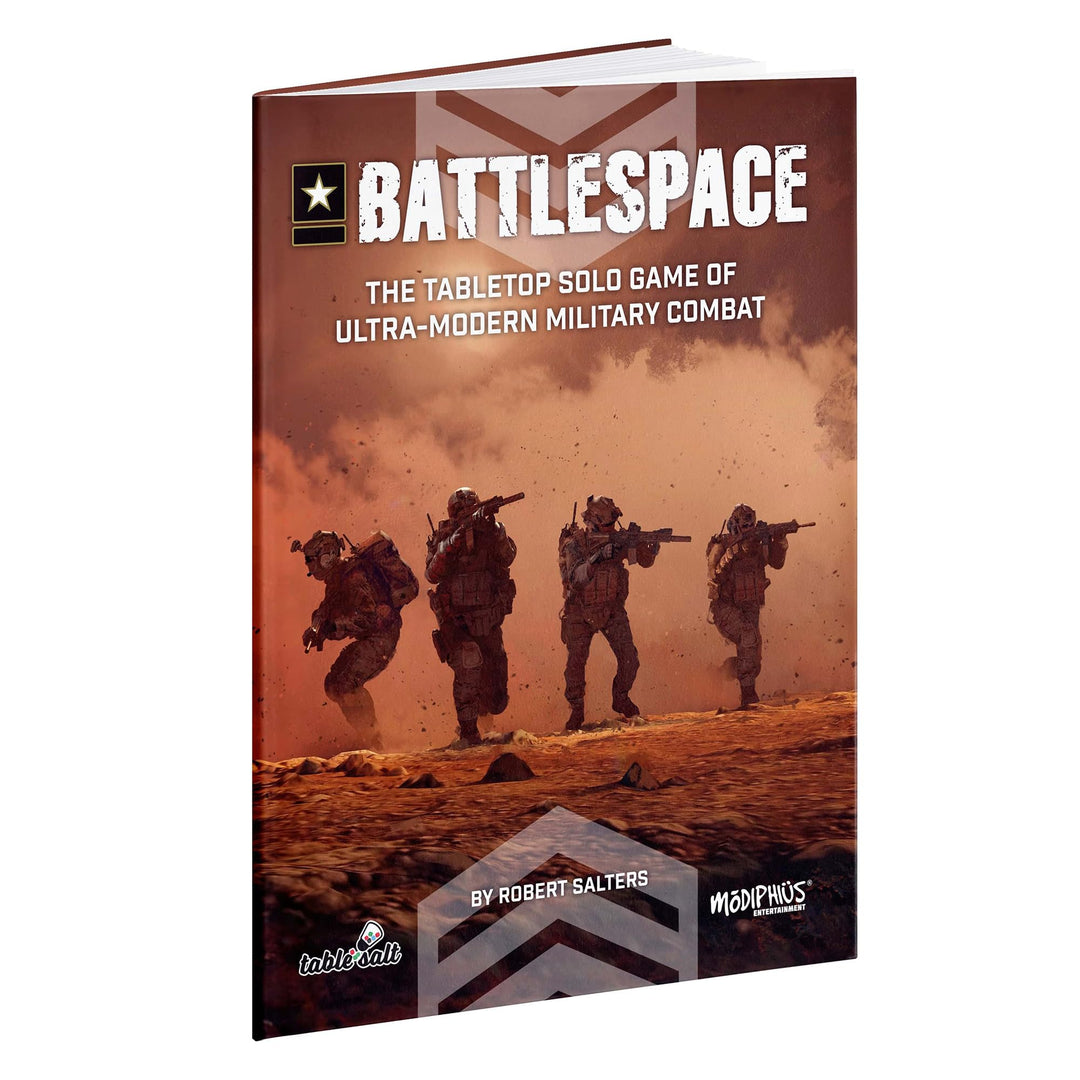 Modiphius Entertainment: Battlespace -Tabletop Solo War Card Game, Ultra-Modern Military Combat, Mission Game, Ages 13+, 1 Player, 30-60 Min