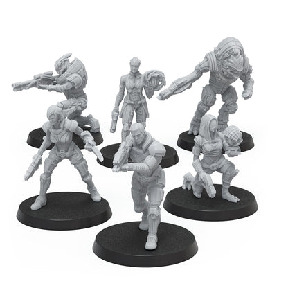Mass Effect Heroes of the Normandy Alpha Resin Collectors Miniatures Set 2