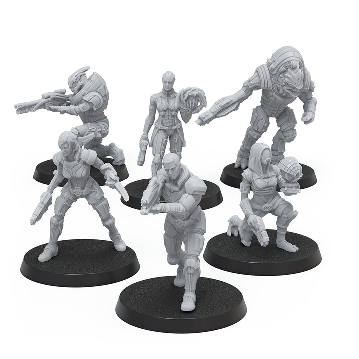 Mass Effect Heroes of The Normandy Alpha Resin Collectors Miniature Set - Upgrade Your Game with Tabletop Miniatures! Ages 14+, 1-4 Players, 45-90 Min Playtime, Made by Modiphius Entertainment