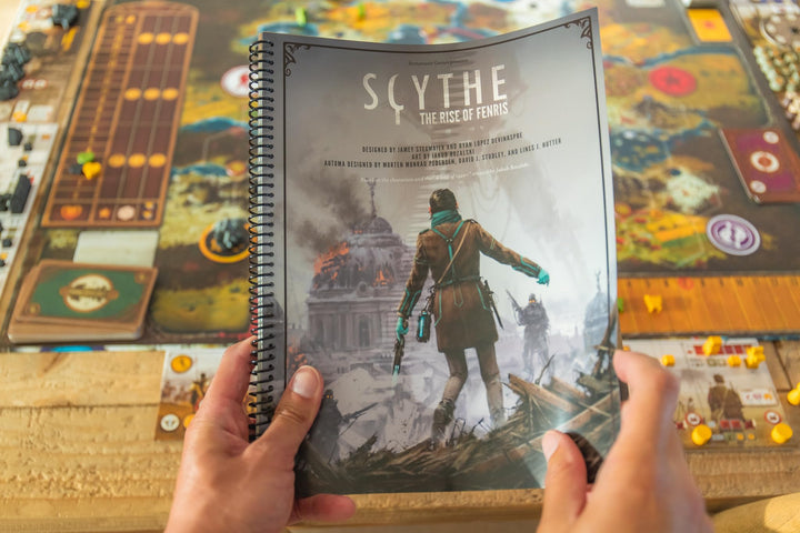 Stonemaier Games: Scythe: The Rise of Fenris | 8 Episode Scythe Campaign | Adds an Additional 11 Modules to Play Through | Add to Scythe (Base Game) | 1-5 Players, 115 Mins, Ages 14+