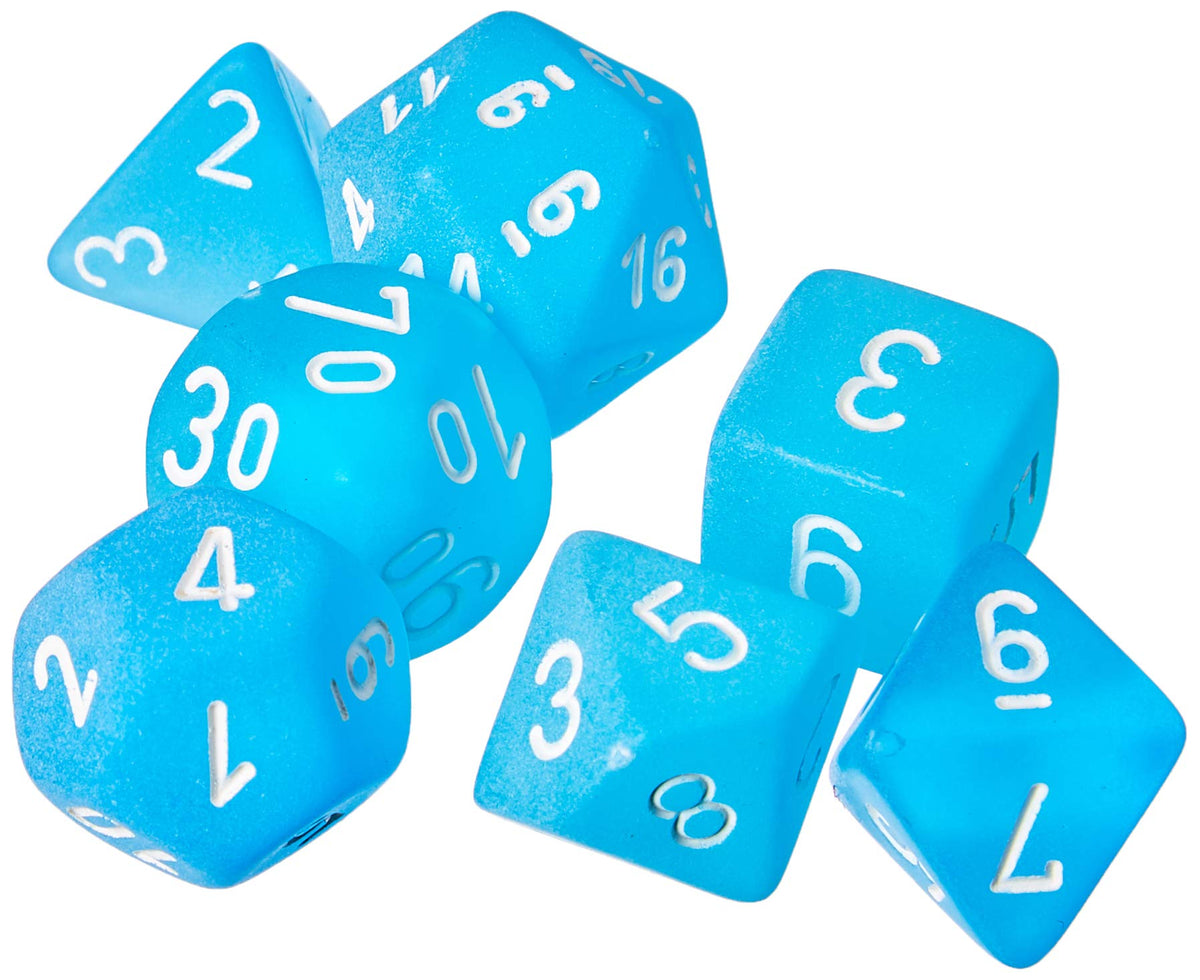 Chessex CHX27416 Dice-Frosted Caribbean Blue Set, Multicolor 3