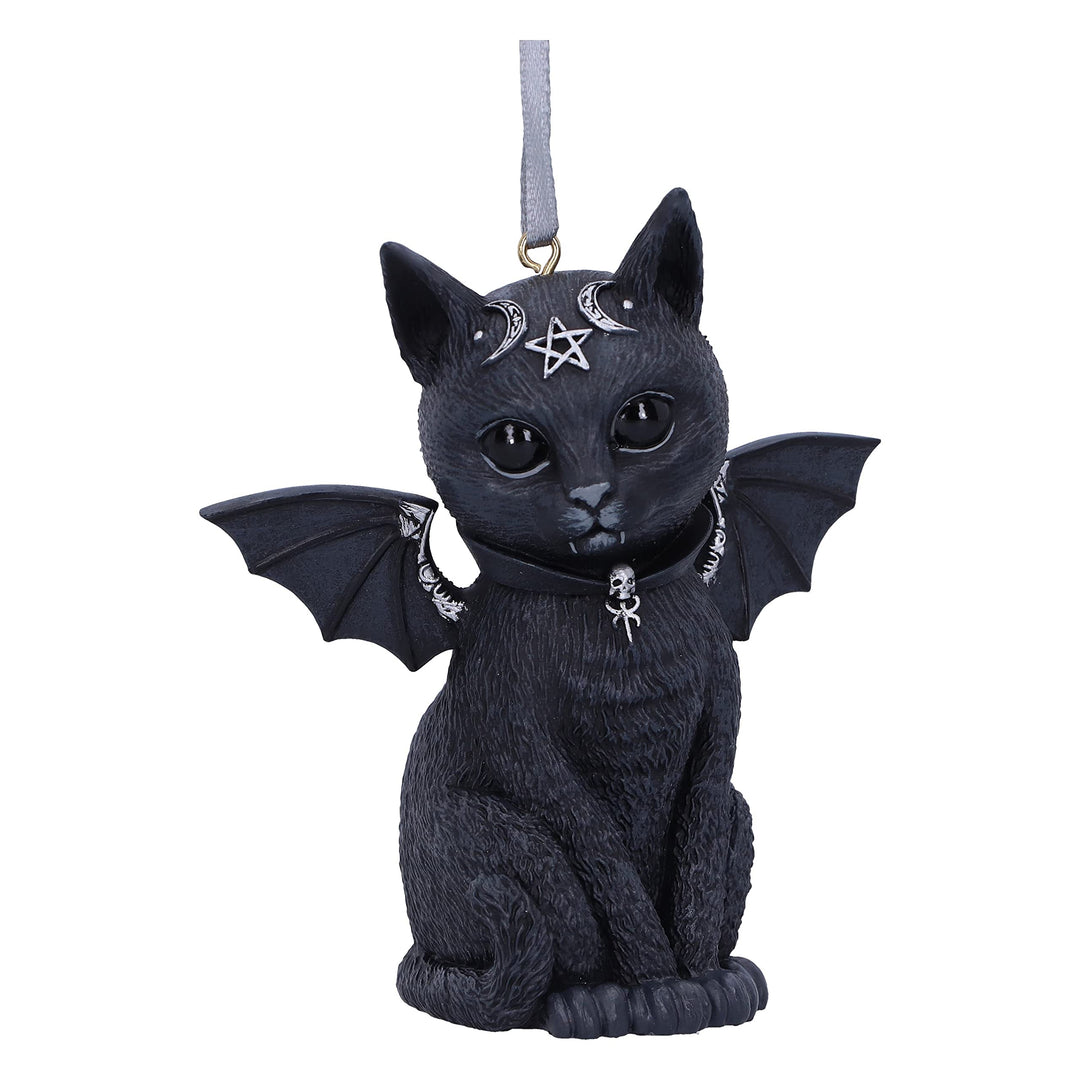 Malpuss Black Bat Cat Hanging Decorative Ornament 9.2cm