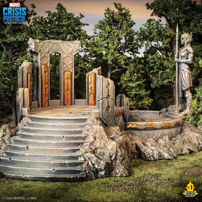 Atomic Mass Games Marvel: Crisis Protocol Asgardian Shrine Terrain Pack - Bring Asgard's Might to Your Tabletop Battles! Tabletop Superhero Game, Ages 14+, 2 Players, 90 Minute Playtime 3
