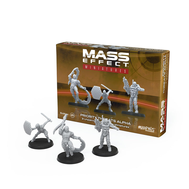 Mass Effect Priority Threats Alpha Resin Collectors Miniature Set - Upgrade Your Game with Tabletop Miniatures! Ages 14+, 1-4 Players, 45-90 Min Playtime, Made by Modiphius Entertainment