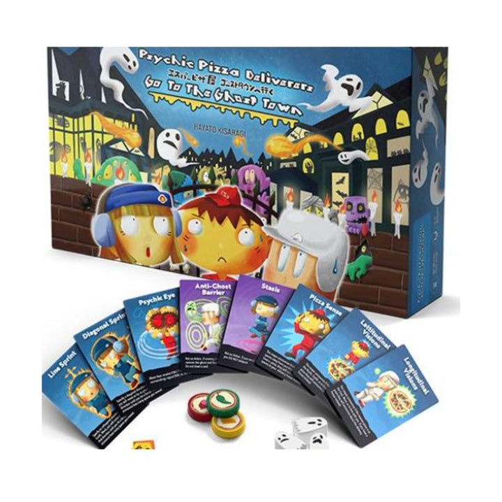 Psychic Pizza Deliverers Go to The Ghost Town - Board Game - 3-5 Players - 30-45 Minutes Play Time