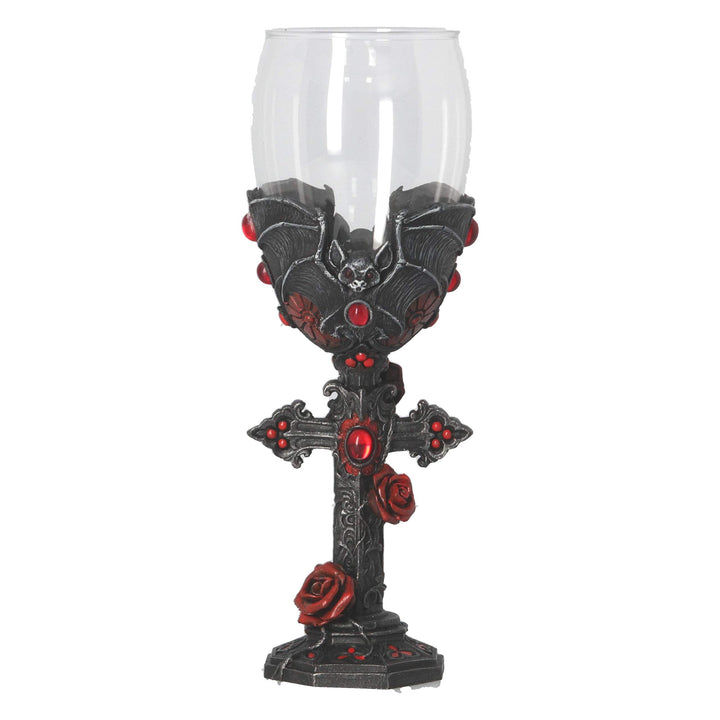 Carpe Noctem Dracula Vampire Bat Wine Glass Goblet 20cm