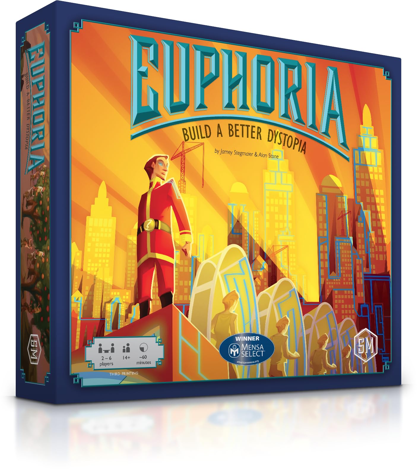 Stonemaier Games: Euphoria: Build a Better Dystopia (Base Game) | Competitive Dice Worker Placement Strategy Board Game | for Adults and Family | 2-6 Players, 60 Mins, Ages 14+ 1