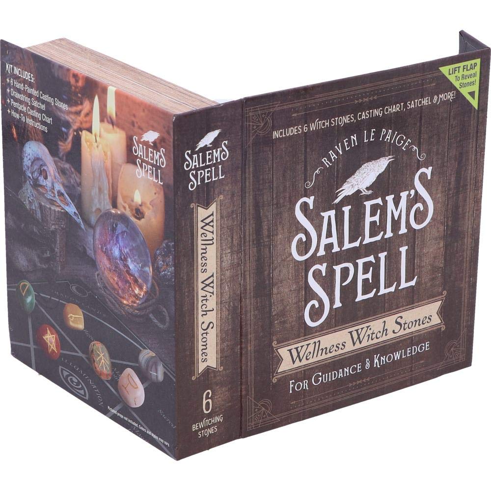 Salems Spell Kit Set of Six Witches Wellness Stones in Decorated Box Salems 8