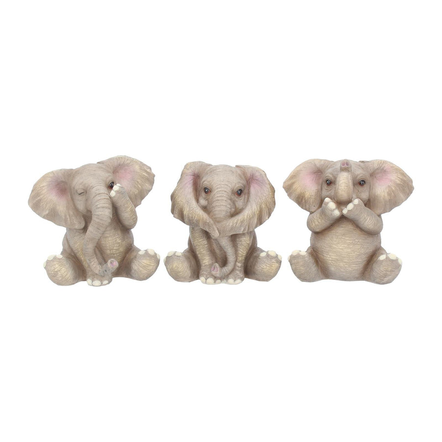 Three Baby Elephants Figurine Elephant Ornaments 8cm 1