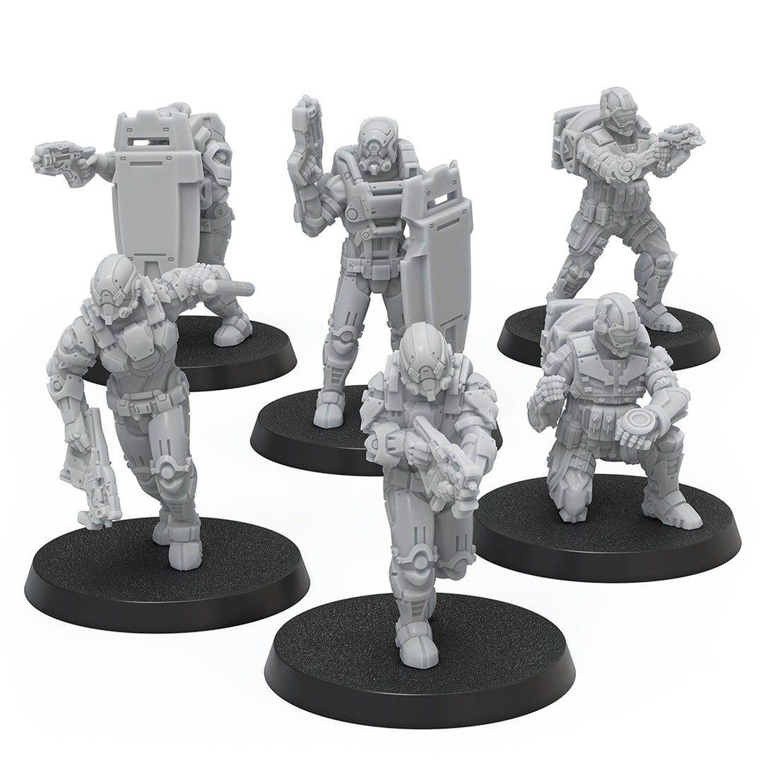 Mass Effect Cerberus Forces Alpha Resin Collectors Miniature Set - Upgrade Your Game with Tabletop Miniatures! Ages 14+, 1-4 Players, 45-90 Min Playtime, Made by Modiphius Entertainment