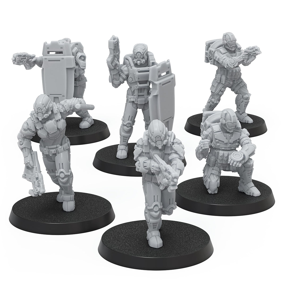 Mass Effect Cerberus Forces Alpha Resin Collectors Miniature Set - Upgrade Your Game with Tabletop Miniatures! Ages 14+, 1-4 Players, 45-90 Min Playtime, Made by Modiphius Entertainment 2