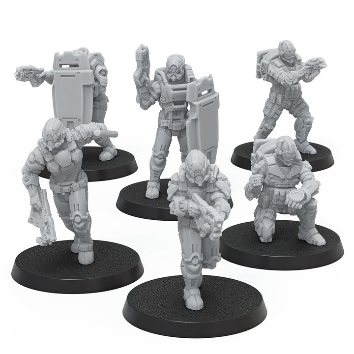 Mass Effect Cerberus Forces Alpha Resin Collectors Miniature Set - Upgrade Your Game with Tabletop Miniatures! Ages 14+, 1-4 Players, 45-90 Min Playtime, Made by Modiphius Entertainment