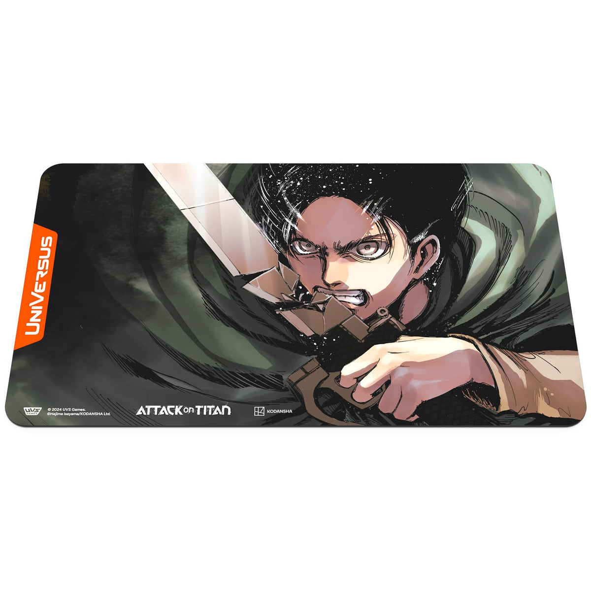 UniVersus Attack on Titan: Battle for Humanity - Eren Yeager Playmat - 24 x 14 Neoprene Mat, Tabletop Card Game Accessory, UVS Games, Licensed 6