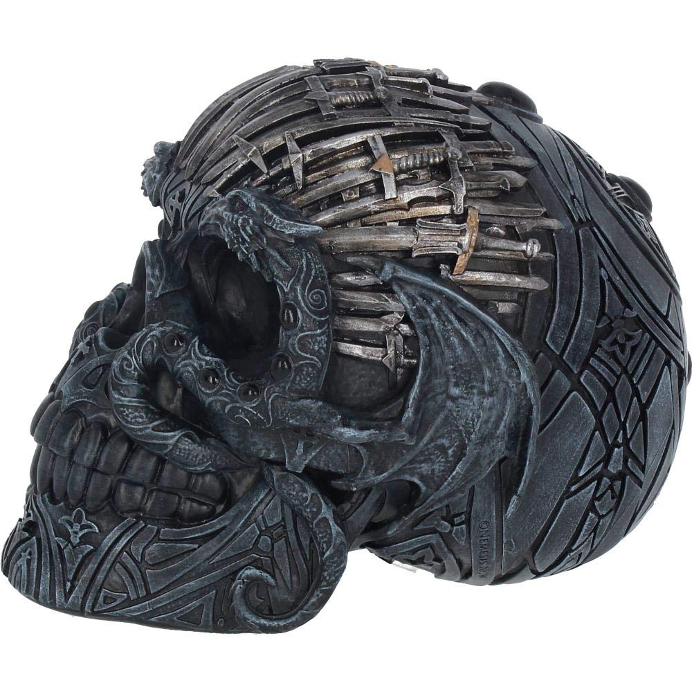 Medieval Sword Dragon Skull Gothic Ornament 18.5cm 3