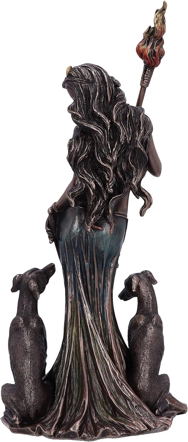 Bronze Mythological Hecate Moon Goddess Figurine 34cm Resin Statue 4