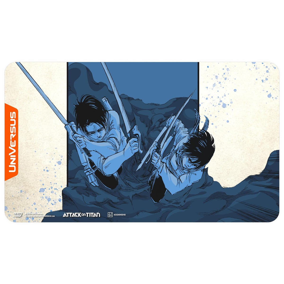 UniVersus: Attack on Titan: Origins of Power - Double Takedown Playmat - 24 x 14 Neoprene Mat, Tabletop Card Game Accessory, UVS Games, Licensed 1